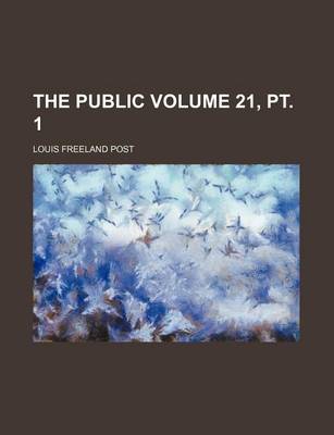 Book cover for The Public Volume 21, PT. 1