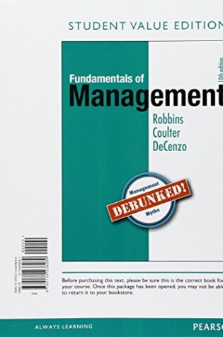 Cover of Fundamentals of Management