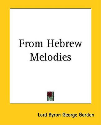 Book cover for From Hebrew Melodies