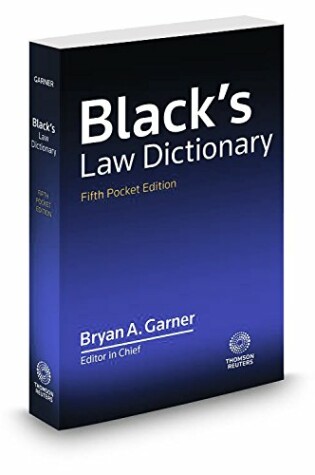 Cover of Blacks Law Dict Pckt 5/E