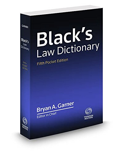 Book cover for Blacks Law Dict Pckt 5/E