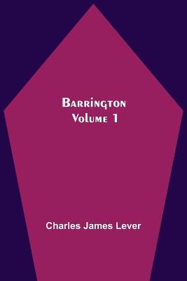Book cover for Barrington. Volume 1