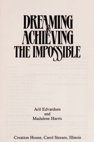 Cover of Dreaming & Achieving the Impossible