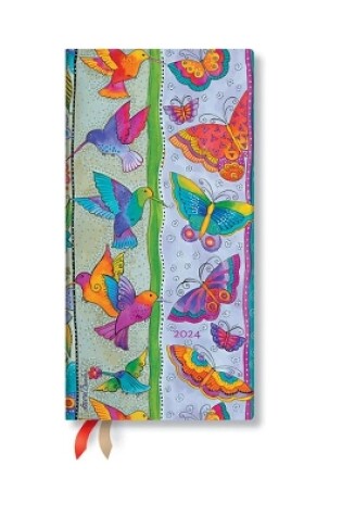 Cover of Hummingbirds & Flutterbyes (Playful Creations) Slim 12-month Dayplanner 2024