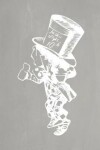 Book cover for Alice in Wonderland Pastel Chalkboard Journal - Mad Hatter (Grey)