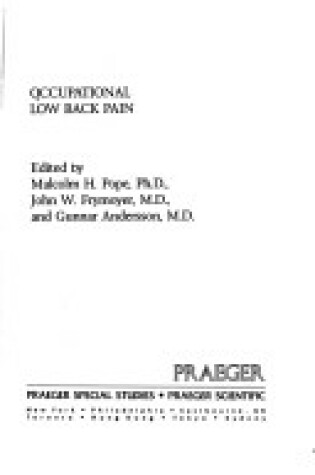 Cover of Occupational Low Back Pain