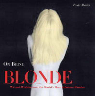 Book cover for On Being Blonde