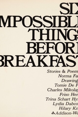 Cover of Six Impossible Things Before Breakfast