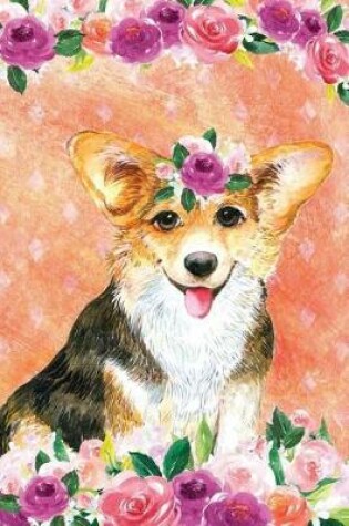 Cover of Bullet Journal Notebook for Dog Lovers Corgi in Flowers 5