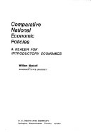 Cover of Comparative National Economic Policies