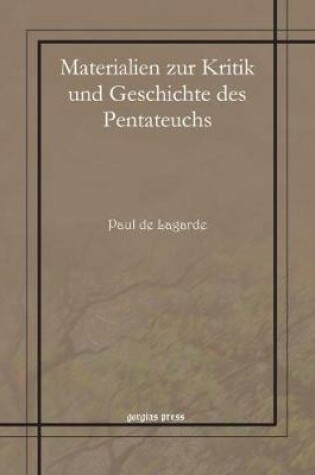 Cover of Materialien zur Kritik und Geschichte des Pentateuchs