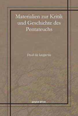 Book cover for Materialien zur Kritik und Geschichte des Pentateuchs