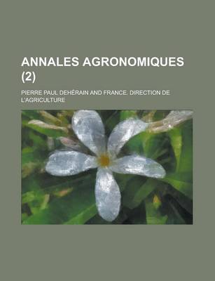 Book cover for Annales Agronomiques (2 )