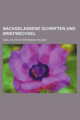 Cover of Nachgelassene Schriften Und Briefwechsel (2)