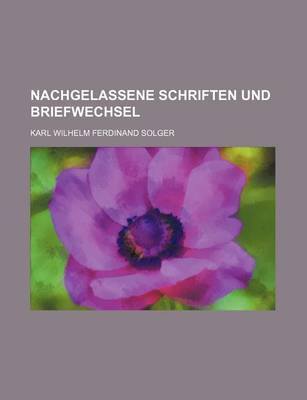 Book cover for Nachgelassene Schriften Und Briefwechsel (2)