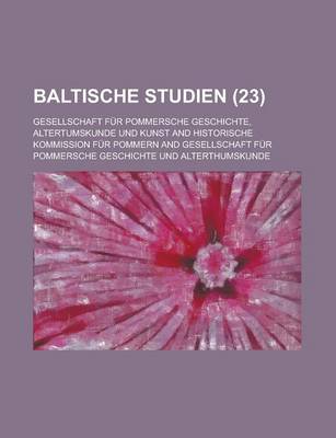 Book cover for Baltische Studien (23 )