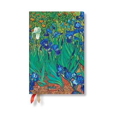 Book cover for Van Gogh’s Irises (Mini 12-month Verso Hardback Dayplanner 2025 (Elastic Band Closure)