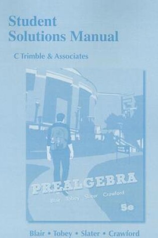 Cover of Student Solutions Manual for Prealgebra
