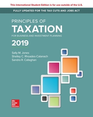 Book cover for ISE Principles of Taxation for Business and Investment Planning 2019 Edition