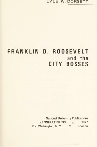 Cover of Franklin D.Roosevelt and the City Bosses
