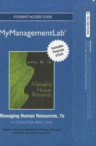 Cover of mymanagementlab with Pearson eText Student Access Code Card for Managing Human Resources