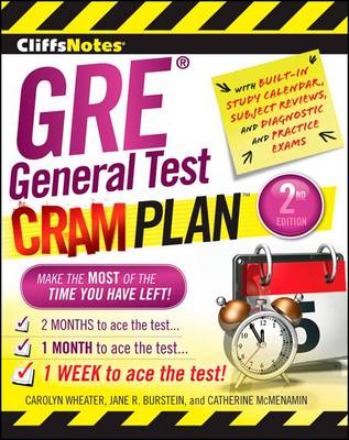 Book cover for Cliffsnotes GRE General Test Cram Plan 2nd Edition