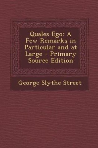 Cover of Quales Ego