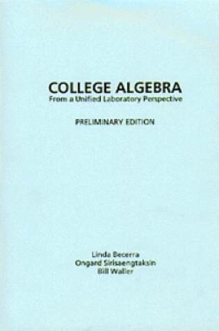 Cover of College Algebra from Unif Pers