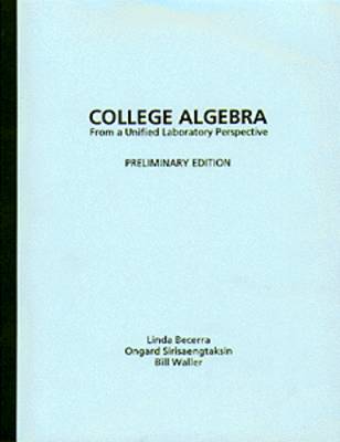 Book cover for College Algebra from Unif Pers