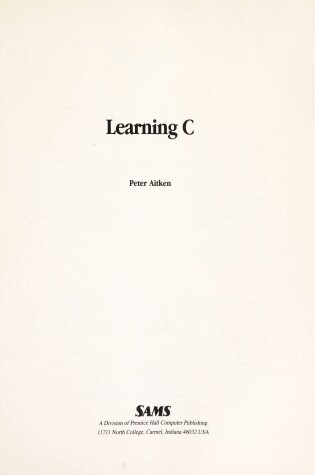 Cover of Learning C.