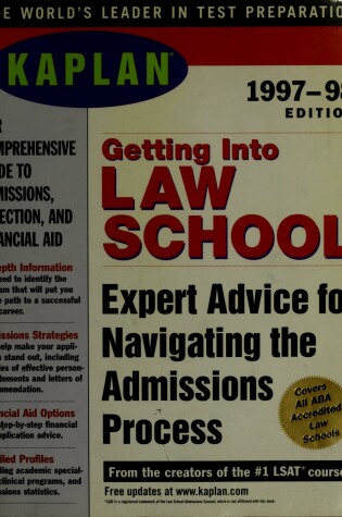 Cover of Getting into Law School 1997-9