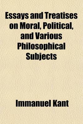 Book cover for Essays and Treatises on Moral, Political, and Various Philosophical Subjects (Volume 1)