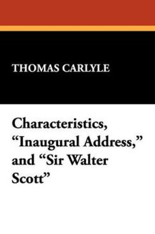 Cover of Characteristics, Inaugural Address, and Sir Walter Scott