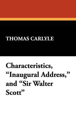 Book cover for Characteristics, Inaugural Address, and Sir Walter Scott