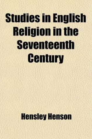 Cover of Studies in English Religion in the Seventeenth Century