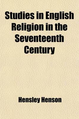 Book cover for Studies in English Religion in the Seventeenth Century