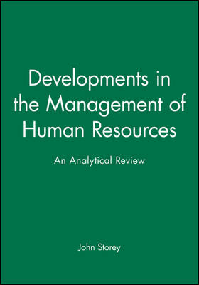 Book cover for Developments in the Management of Human Resources