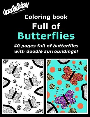 Book cover for Coloring book Full of Butterflies