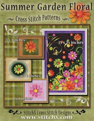 Book cover for Summer Garden Floral Cross Stitch Patterns