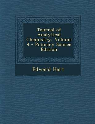 Book cover for Journal of Analytical Chemistry, Volume 4