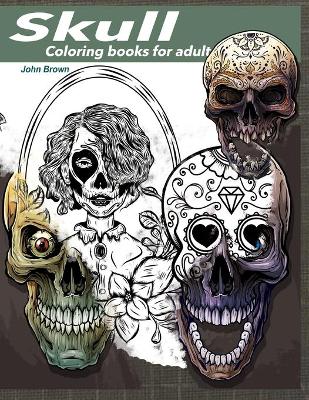 Book cover for Skull coloring books for adults