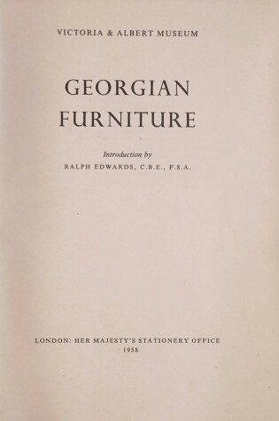 Cover of Georgian Furniture
