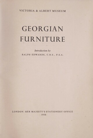 Cover of Georgian Furniture