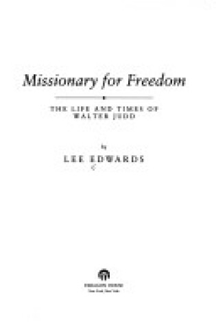 Cover of Missionary for Freedom