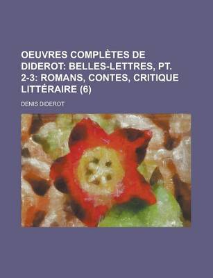 Book cover for Oeuvres Completes de Diderot (6)