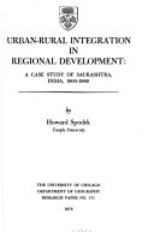 Cover of Urban-rural Integration in Regional Development