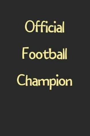 Cover of Official Football Champion