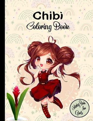 Book cover for Chibi Girls Coloring Book