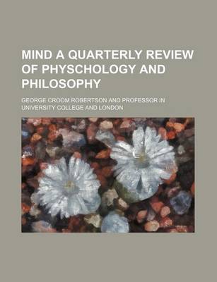 Book cover for Mind a Quarterly Review of Physchology and Philosophy