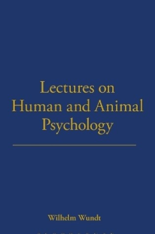 Cover of Lectures on Human and Animal Psychology